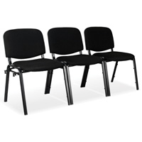 Stacking Chairs, Fabric, 32" High, 250 lbs. Capacity, Black Toolneeds Inc.