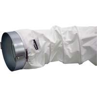 White 12" x 12' Distribution Ducting Kit, Adapter & Clamp Toolneeds Inc.