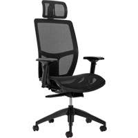Chaise &agrave; dossier moyen avec m&eacute;canisme &agrave; basculement synchronis&eacute; &agrave; d&eacute;tection de poids Format+, Mailles, Noir, Capacit&eacute; 300 lb Toolneeds Inc.