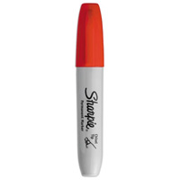 Marqueur permanent, Rouge, Pointe Ciseau Toolneeds Inc.