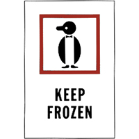 "Keep Frozen" Special Handling Labels, 6" L x 4" W, Red on White Toolneeds Inc.