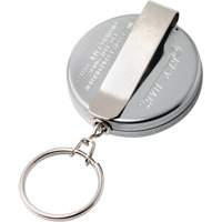 Original Series Retractable Keychain, Chrome, 24" Cable, Belt Clip Attachment Toolneeds Inc.