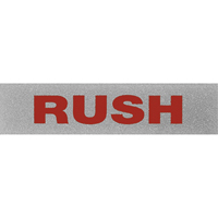 "Rush" Special Handling Labels, 5" L x 2" W, Black on Red Toolneeds Inc.
