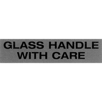 "Glass Handle with Care" Special Handling Labels, 5" L x 2" W, Black on Red Toolneeds Inc.