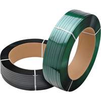 Green Strapping, Polyester, 5/8" W x 3800' L, Green, Manual Grade Toolneeds Inc.