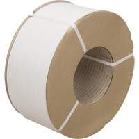 Strapping, Polypropylene, 3/8" W x 12900' L, White, Machine Grade Toolneeds Inc.