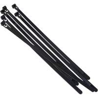 Attache-c&acirc;ble r&eacute;utilisable, Longueur 8", R&eacute;sistance &agrave; la traction 50 lb, Noir Toolneeds Inc.
