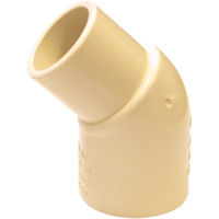 Raccord coude 45° m&acirc;le et femelle Flowguard Gold, Chantepleure x noeud, PVC-C, 1/2" Toolneeds Inc.