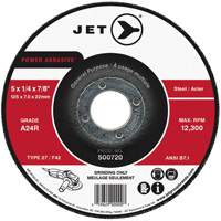 A24R Power Abrasive Grinding Wheel, 4-1/2" x 1/4", 7/8" Arbor, Type 27 Toolneeds Inc.