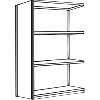 Interlok Shelving Unit, Steel, Boltless, 450 lbs. Capacity, 48" W x 88" H x 24" D Toolneeds Inc.