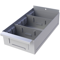 Interlok Boltless Shelving Shelf Box, Steel, 11-5/8" W x 12" D x 2-3/4" H, Light Grey Toolneeds Inc.