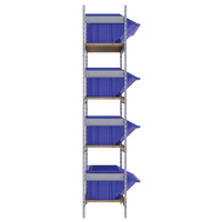 Wide Span Shelving with Jumbo Plastic Bins, Steel, Boltless, 800 lbs. Capacity, 66" W x 72" H x 18" D Toolneeds Inc.