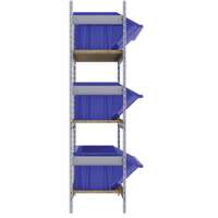 Wide Span Shelving with Jumbo Plastic Bins, Steel, Boltless, 800 lbs. Capacity, 66" W x 60" H x 18" D Toolneeds Inc.