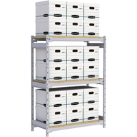 Wide Span Record Storage Shelving, Steel, 3 Shelves, 42" W x 18" D x 60" H Toolneeds Inc.