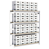 Wide Span Record Storage Shelving, Steel, 4 Shelves, 72" W x 18" D x 84" H, Add-On Kit Toolneeds Inc.