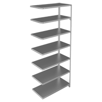 Shelving Unit, Galvanized Steel, Slotted Angle, 400 lbs. Capacity, 36" W x 84" H x 18" D Toolneeds Inc.