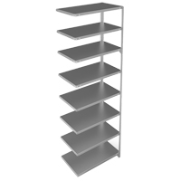 Shelving Unit, Galvanized Steel, Slotted Angle, 400 lbs. Capacity, 36" W x 96" H x 18" D Toolneeds Inc.