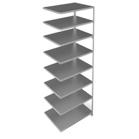 Shelving Unit, Galvanized Steel, Slotted Angle, 400 lbs. Capacity, 36" W x 96" H x 24" D Toolneeds Inc.