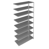 Shelving Unit, Galvanized Steel, Slotted Angle, 275 lbs. Capacity, 48" W x 96" H x 18" D Toolneeds Inc.