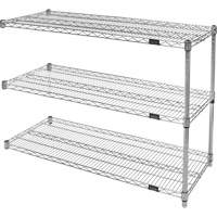 Heavy-Duty Chromate Wire Shelving, Add-On Kit, 3 Tiers, 30" W x 33" H x 18" D Toolneeds Inc.