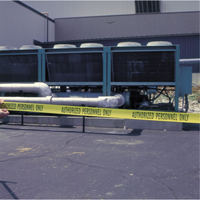 Rubans pour barricades, Anglais, 3" la x 1000' lo, 2 mils, Noir sur jaune Toolneeds Inc.