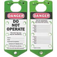 Moraillons de verrouillage &eacute;tiquet&eacute;s, Vert Toolneeds Inc.