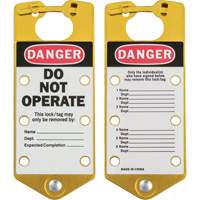 Moraillons de verrouillage &eacute;tiquet&eacute;s, Jaune Toolneeds Inc.