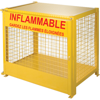 Gas Cylinder Cabinets, 6 Cylinder Capacity, 44" W x 30" D x 37" H, Yellow Toolneeds Inc.