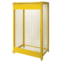 Gas Cylinder Cabinets, 10 Cylinder Capacity, 44" W x 30" D x 74" H, Yellow Toolneeds Inc.