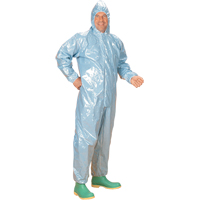 0.5 Mil CRFR Hooded Coveralls, Medium, Blue, FR Treated Fabric Toolneeds Inc.