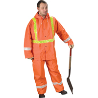 Tornado Traffic Rain Suit, PVC, Small, High Visibility Orange Toolneeds Inc.