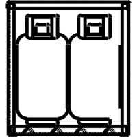 Aluminum LPG Cylinder Locker Storage, 4 Cylinder Capacity, 30" W x 32" D x 33-1/2" H, Silver Toolneeds Inc.