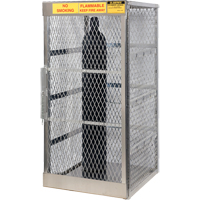Aluminum LPG Cylinder Locker Storage, 10 Cylinder Capacity, 30" W x 32" D x 65" H, Silver Toolneeds Inc.