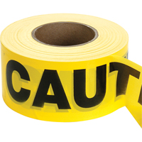 Rubans pour barricades, Anglais, 3" la x 1000' lo, 2 mils, Noir sur jaune Toolneeds Inc.