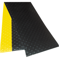 No. 417 Bubble Sof-Tred With Dyna-Shield Mats, Bubbled, 3' x 12' x 1/2", Black/Yellow, PVC Toolneeds Inc.