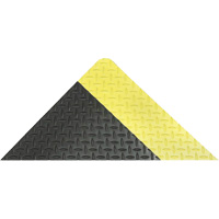 Saddle Trax Anti-Fatigue & Ergonomic Floor Mat, Diamond, 2' x 3' x 1", Black/Yellow, Vinyl Toolneeds Inc.