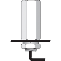 Tiges de s&eacute;curit&eacute; pour support porte-drapeau, usage intensif - accessoires & pi&egrave;ces de rechange Toolneeds Inc.