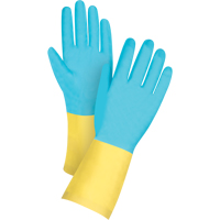Gants tremp&eacute;s de premi&egrave;re qualit&eacute; r&eacute;sistants aux produits chimiques, Taille Petit/7, 12" lo, N&eacute;opr&egrave;ne/Latex de caoutchouc, Doublure en Coton/Ouat&eacute;e, 20 mils Toolneeds Inc.