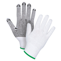 Gants tricot&eacute;s &agrave; pois, Poly/coton, Un c&ocirc;t&eacute;, Calibre 7, Moyen Toolneeds Inc.