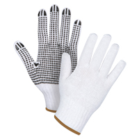 Dotted String Knit Gloves, Poly/Cotton, Single Sided, 7 Gauge, Large Toolneeds Inc.