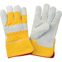 Premium Winter-Lined Fitters Gloves, Large, Split Cowhide Palm, Foam Fleece Inner Lining Toolneeds Inc.