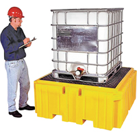 GRV Spill Pallet Plus sans drain, Capacit&eacute; de d&eacute;versement 365 gal. US, 62" x 62" x 28" Toolneeds Inc.