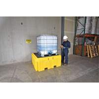 GRV Spill Pallet Plus sans drain, Capacit&eacute; de d&eacute;versement 365 gal. US, 62" x 62" x 28" Toolneeds Inc.