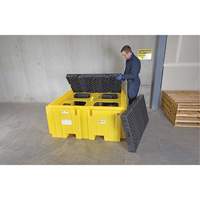 GRV Spill Pallet Plus sans drain, Capacit&eacute; de d&eacute;versement 365 gal. US, 62" x 62" x 28" Toolneeds Inc.