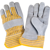 Premium Rugged Fitters Gloves, Large, Split Cowhide Palm, Cotton Inner Lining Toolneeds Inc.