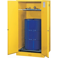 Sure-Grip&reg; EX Vertical Drum Storage Cabinets, 55 US gal. Cap., Yellow Toolneeds Inc.