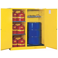 Sure-Grip&reg; EX Double-Duty Safety Cabinets, 115 US gal. Cap., 13 Drums, Yellow Toolneeds Inc.