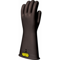 Black Natural Rubber Insulating Gloves, ASTM Class 2, Size 8, 16" L Toolneeds Inc.