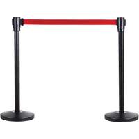 Free-Standing Crowd Control Barrier Receiver Post, 35" High, Black Toolneeds Inc.