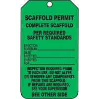 &eacute;tiquettes de s&eacute;curit&eacute; d'inspection et de contr&ocirc;le de l'&eacute;tat de l'&eacute;quipement, Papier cartonn&eacute;, 3-1/8" la x 5-7/8" h, Anglais Toolneeds Inc.